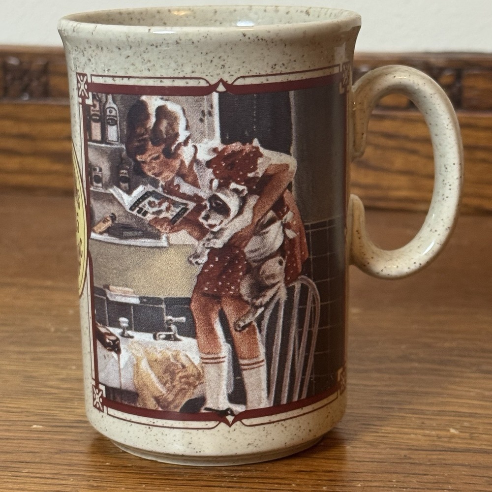 Watkins 1935 Almanac Ceramic Mug Made in England Vintage Coffee Cup